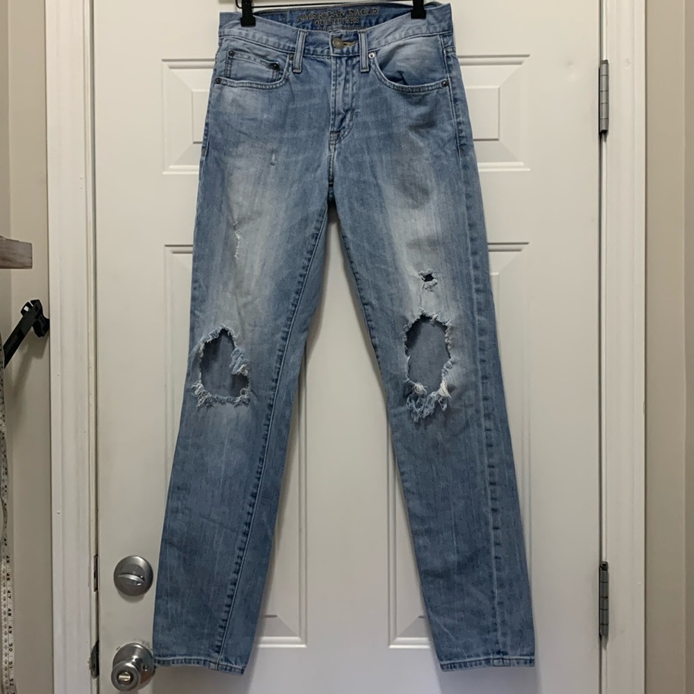 3/$15 AEO men's size 28/32 core flex slim taper cotton jeans